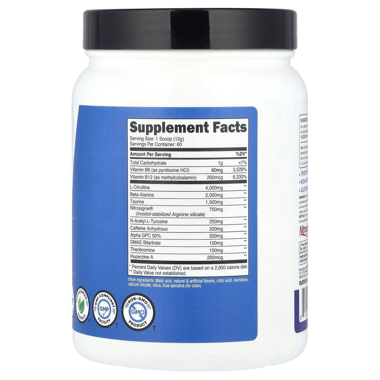 Foto 3 pulgar | Suplemento Nutricost Performance Pre-workout Complex 320 G De Frambuesa Azul - Venta Internacional.