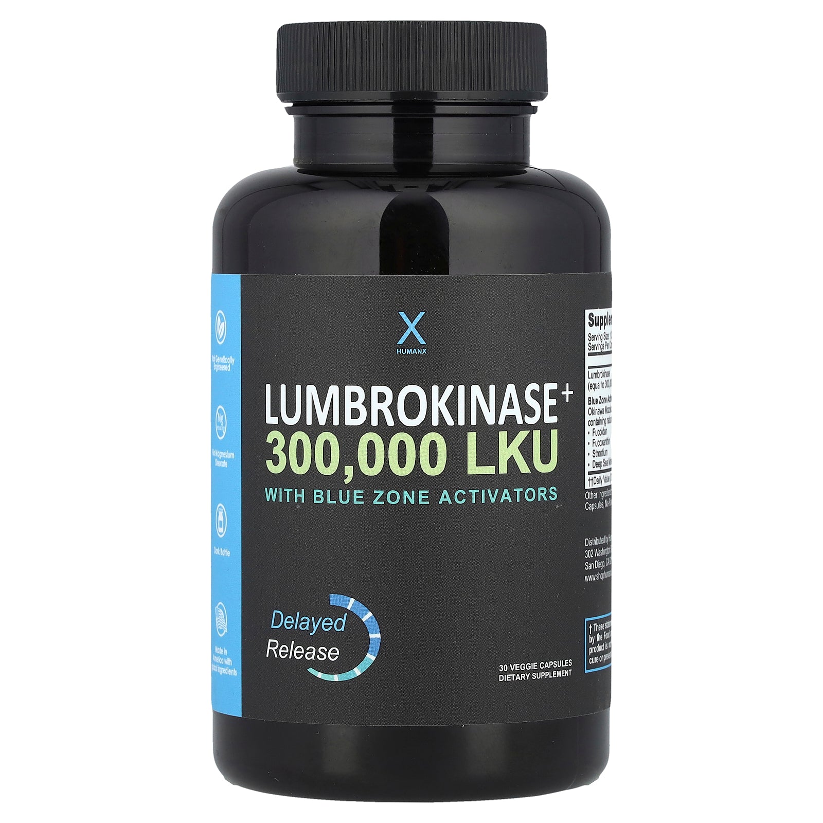 Foto 2 pulgar | Suplemento Humanx Lumbrokinase+ 30 Cápsulas Vegetarianas - Venta Internacional.