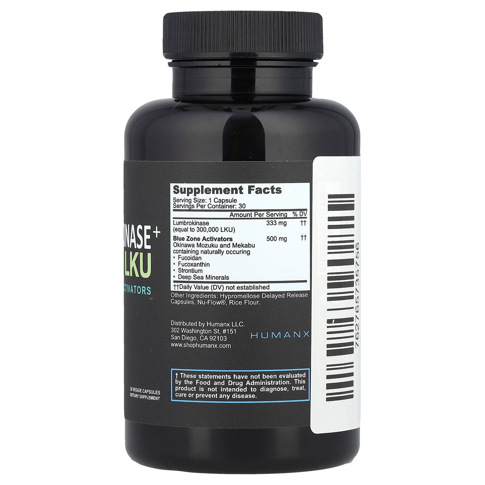 Foto 3 pulgar | Suplemento Humanx Lumbrokinase+ 30 Cápsulas Vegetarianas - Venta Internacional.