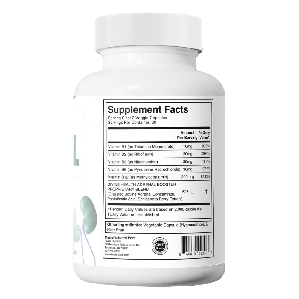 Foto 7 pulgar | Suplemento Alimenticio Divine Health Adrenal Formula 120 Cápsulas - Venta Internacional