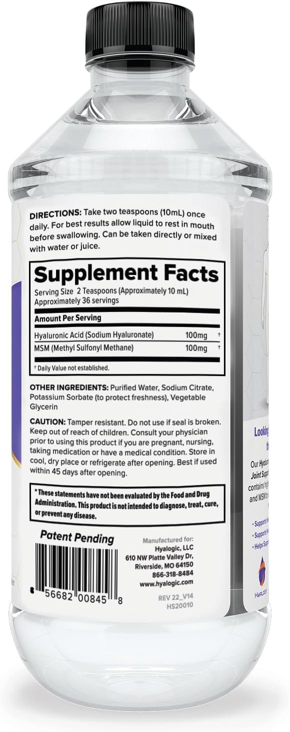 Foto 4 pulgar | Suplemento De Ácido Hialurónico Hialógico Para El Apoyo Articular, 355 Ml - Venta Internacional.