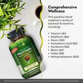 Foto 4 | Suplemento Del Complejo De Megavitamina B De Irwin Naturals 60 Cápsulas Blandas - Venta Internacional.