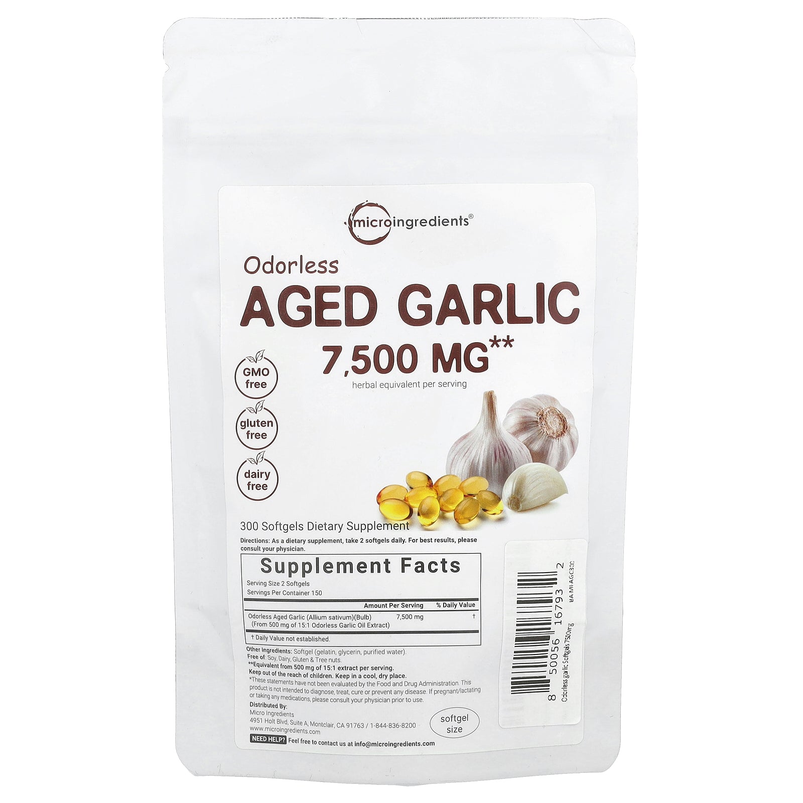 Foto 2 pulgar | Suplemento Con Microingredientes: Ajo Envejecido Inodoro  300 Cápsulas Blandas - Venta Internacional.