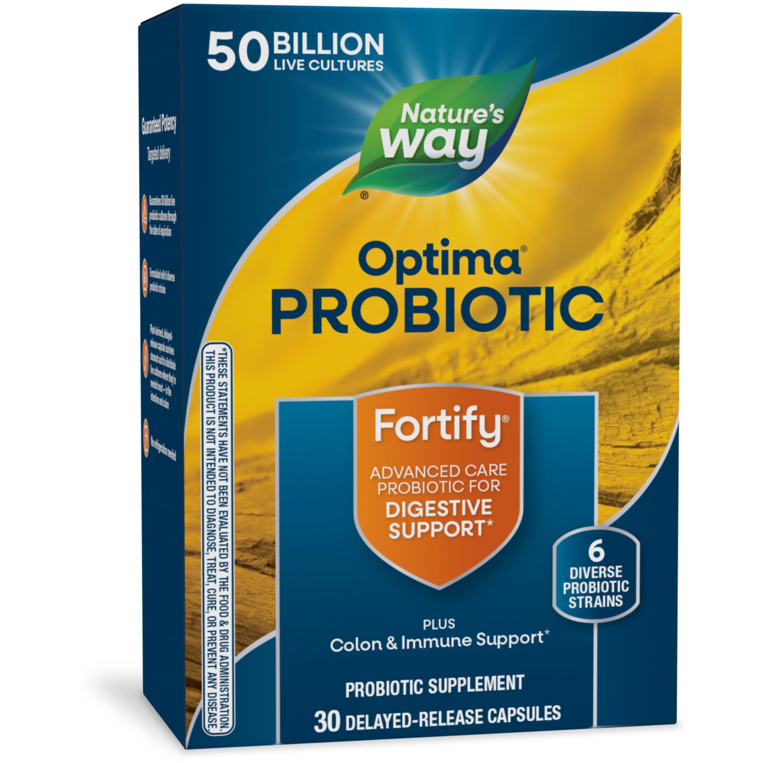 Foto 1 | Probiótico Nature's Way Fortify Optima 50 Mil Millones  30 Cápsulas - Venta Internacional.