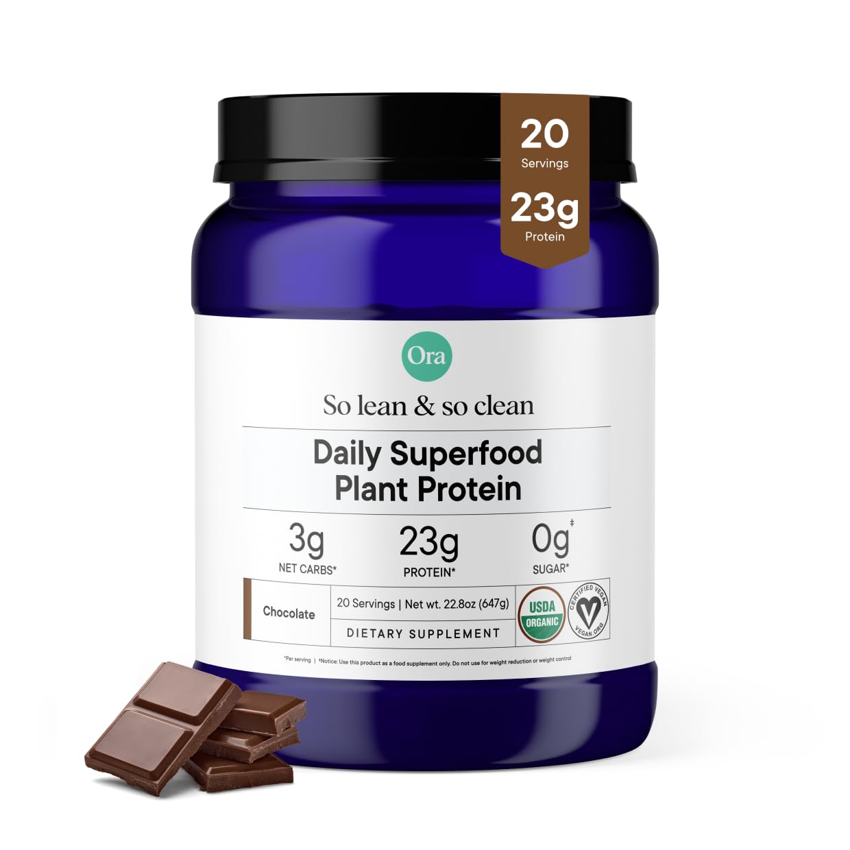 Foto 2 pulgar | ProteínaOra Organic Vegan Chocolate 647 G - Venta Internacional.