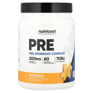 Foto 1 | Complejo De Preentrenamiento Nutricost Performance Peach Mango 320 G - Venta Internacional.