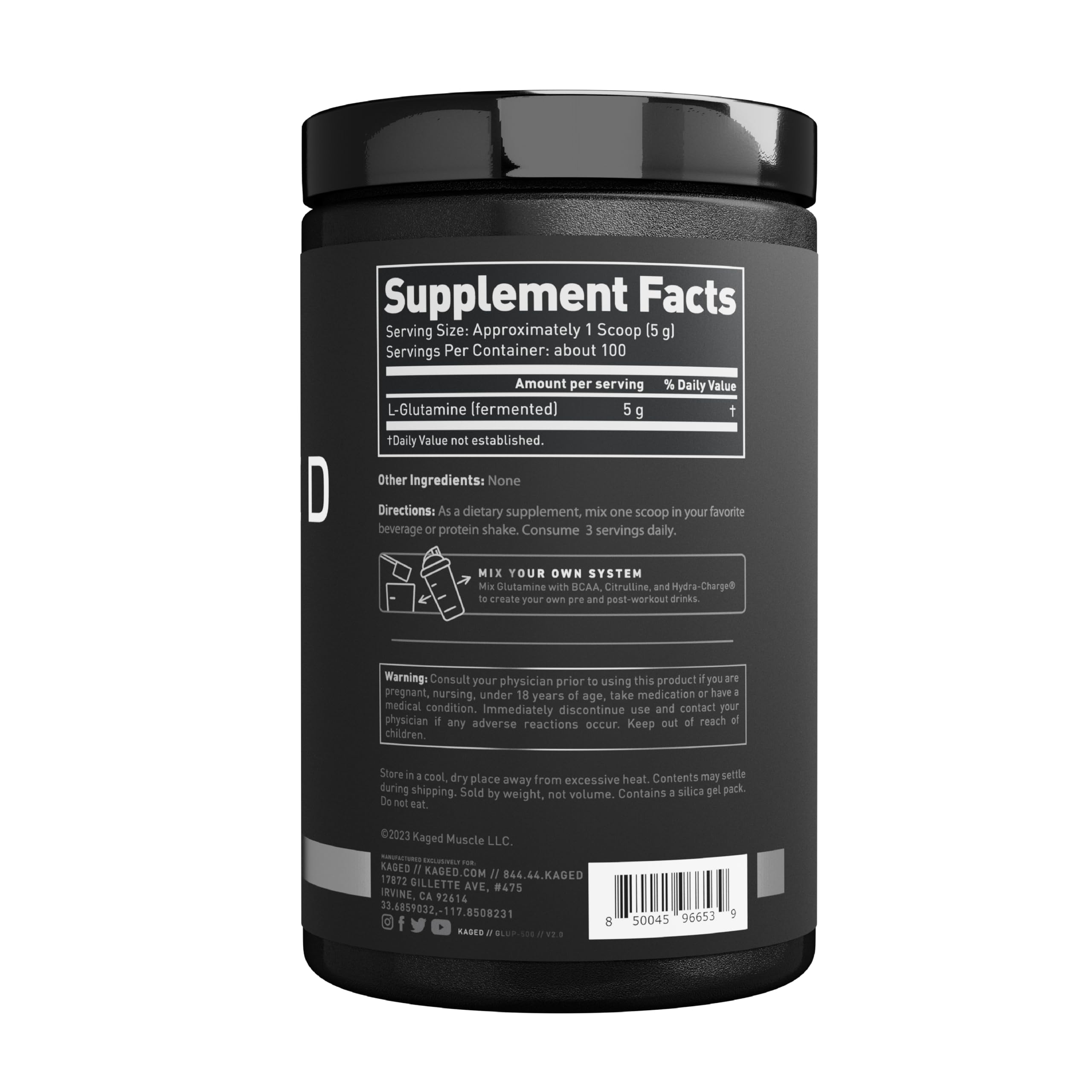 Foto 2 | Suplemento Kaged Muscle L-glutamina 500 G Vegano - Venta Internacional