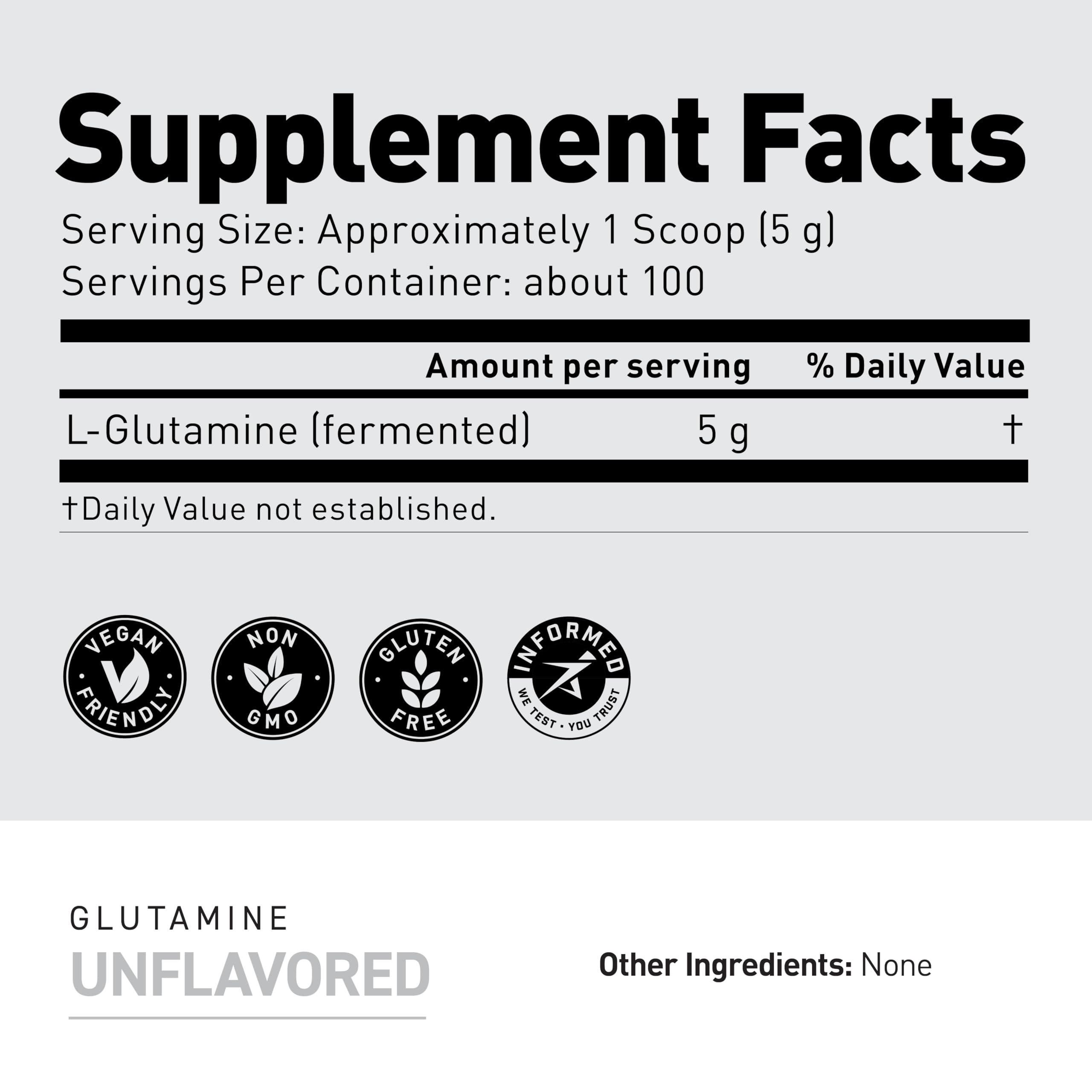 Foto 5 pulgar | Suplemento Kaged Muscle L-glutamina 500 G Vegano - Venta Internacional