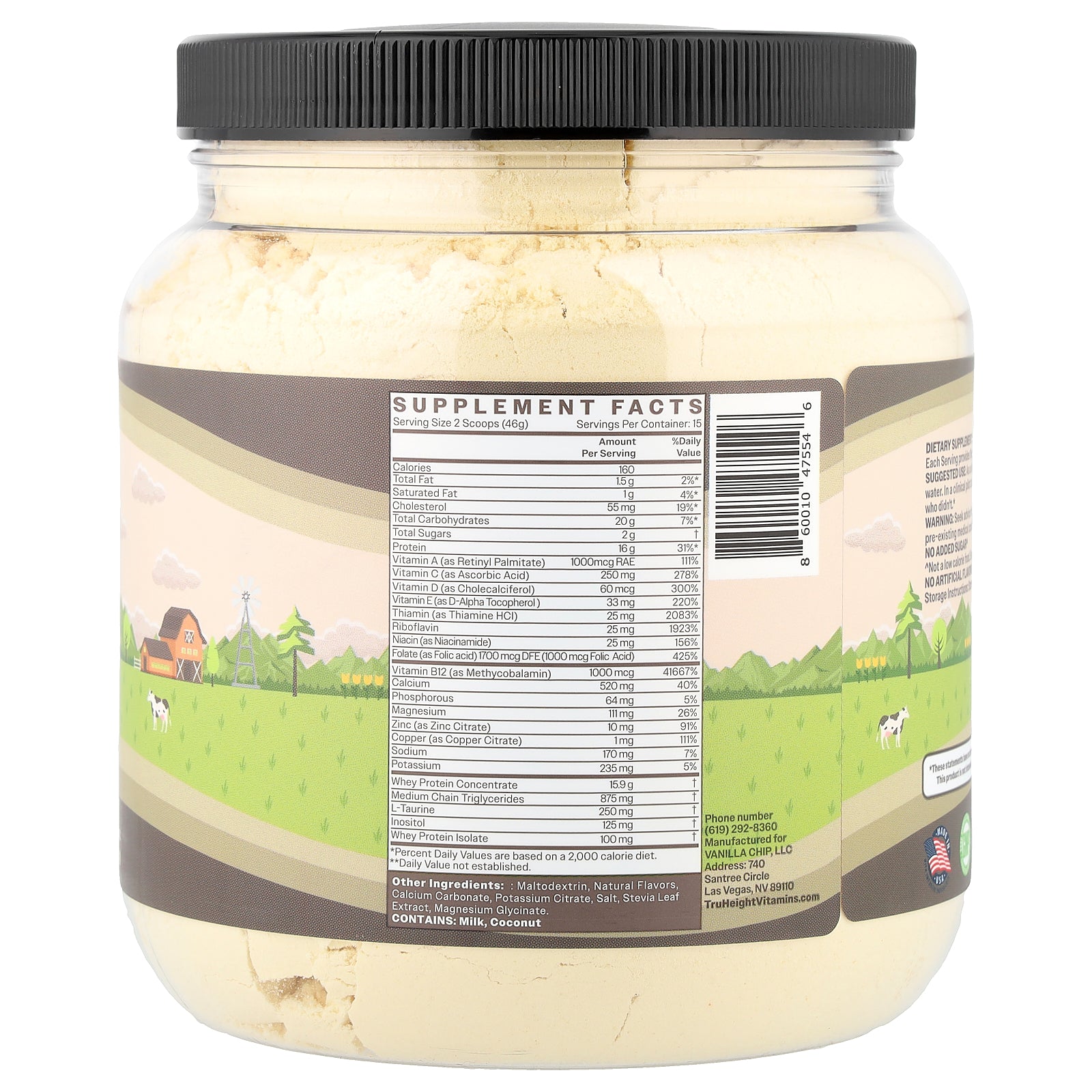 Foto 2 | Batido De Proteínas Truheight Growth Para Niños Mayores De 5 Años  Vainilla 682 5 G - Venta Internacional.