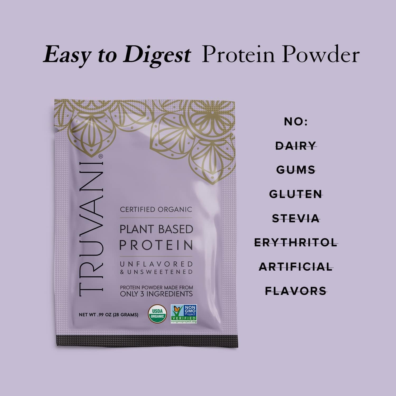 Foto 6 pulgar | Proteína De Guisante Vegana En Polvo Truvani Sin Sabor  20 G  Orgánica  10 X 15 G - Venta Internacional.