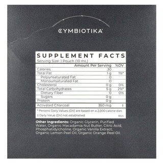 Foto 2 | Suplemento Cymbiotika Crema De Limón Con Carbón Activado 26 X 10 Ml - Venta Internacional.