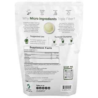 Foto 2 | Suplemento: Microingredientes Orgánicos De Triple Fibra 907 G - Venta Internacional.
