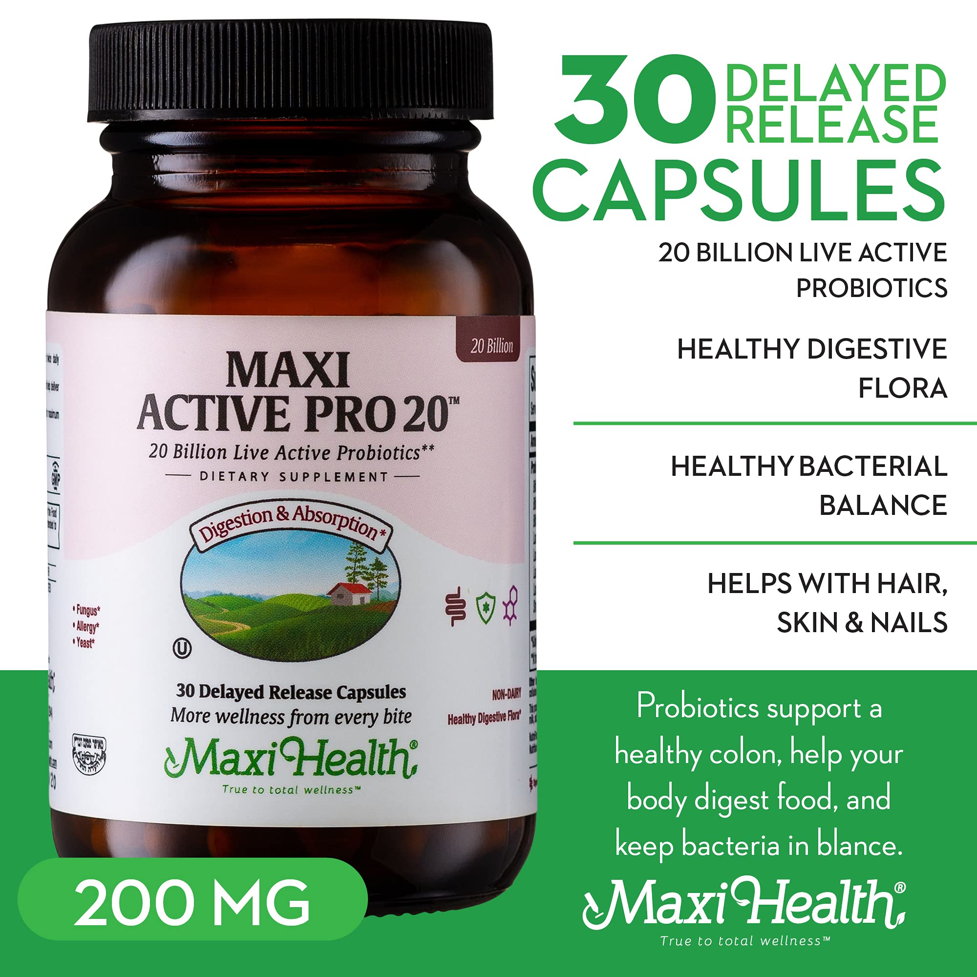 Foto 3 | Probiotic Maxi Health Digestive Support  30 Cápsulas  20 G De Cfu - Venta Internacional.
