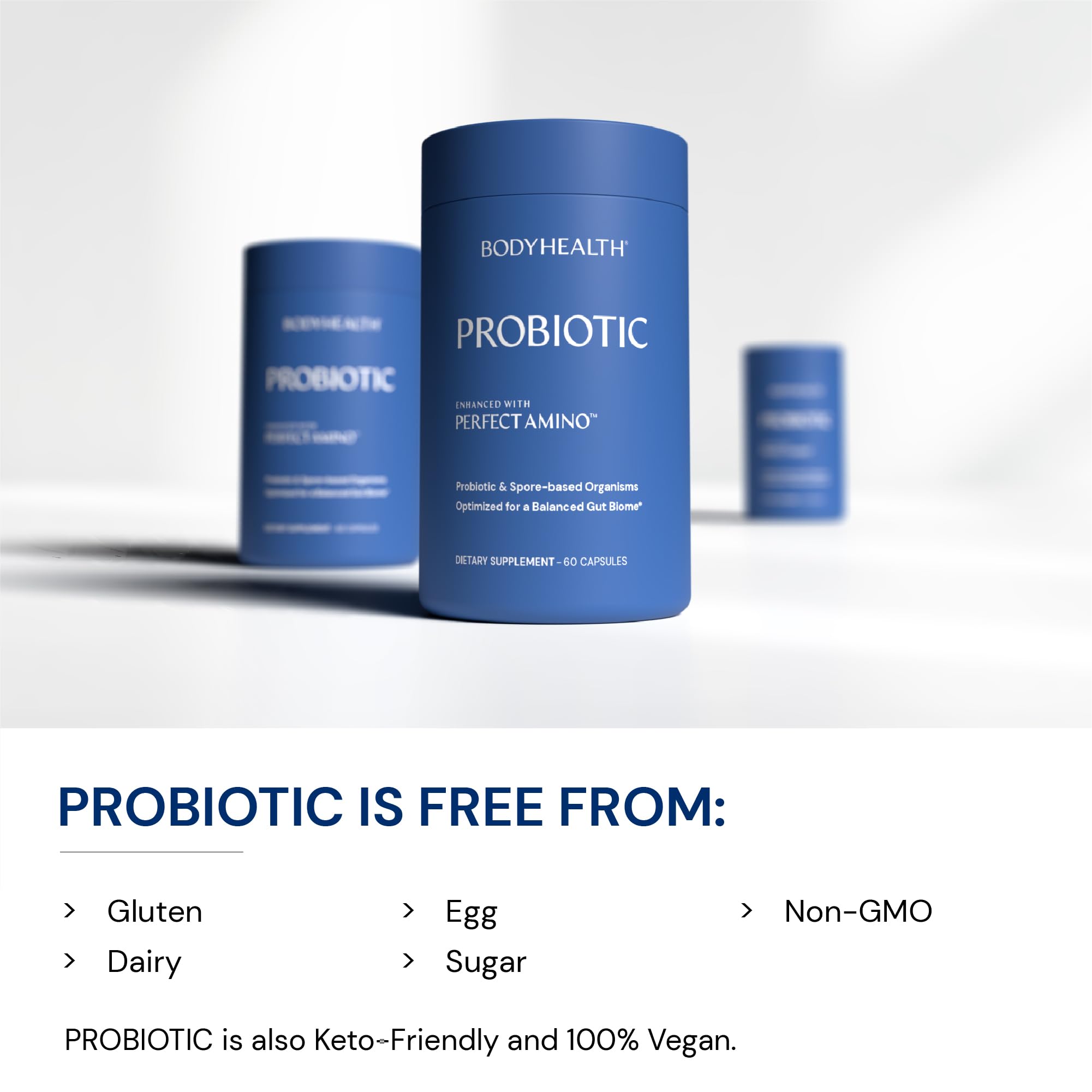 Foto 6 pulgar | Probiotic Bodyhealth Probiotic Enhanced Con Perfectamino 60 Cápsulas - Venta Internacional.