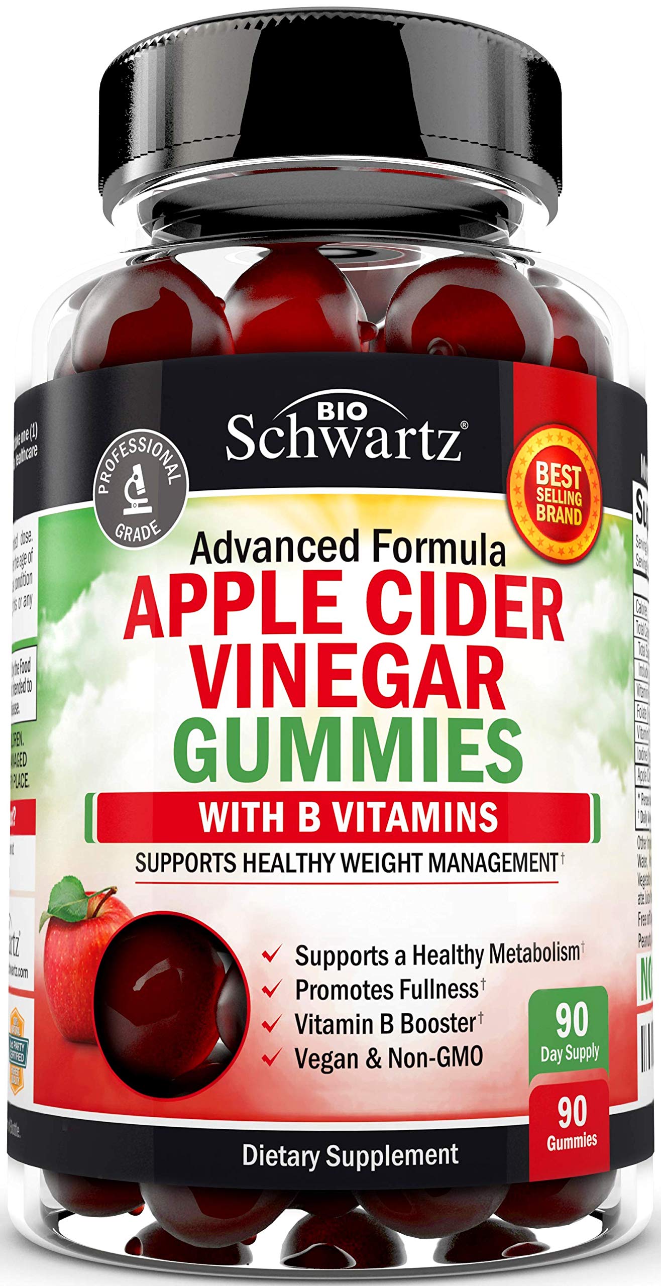 Foto 1 | Gomitas De Vinagre De Sidra De Manzana Supplement Bioschwartz  90 Unidades - Venta Internacional.