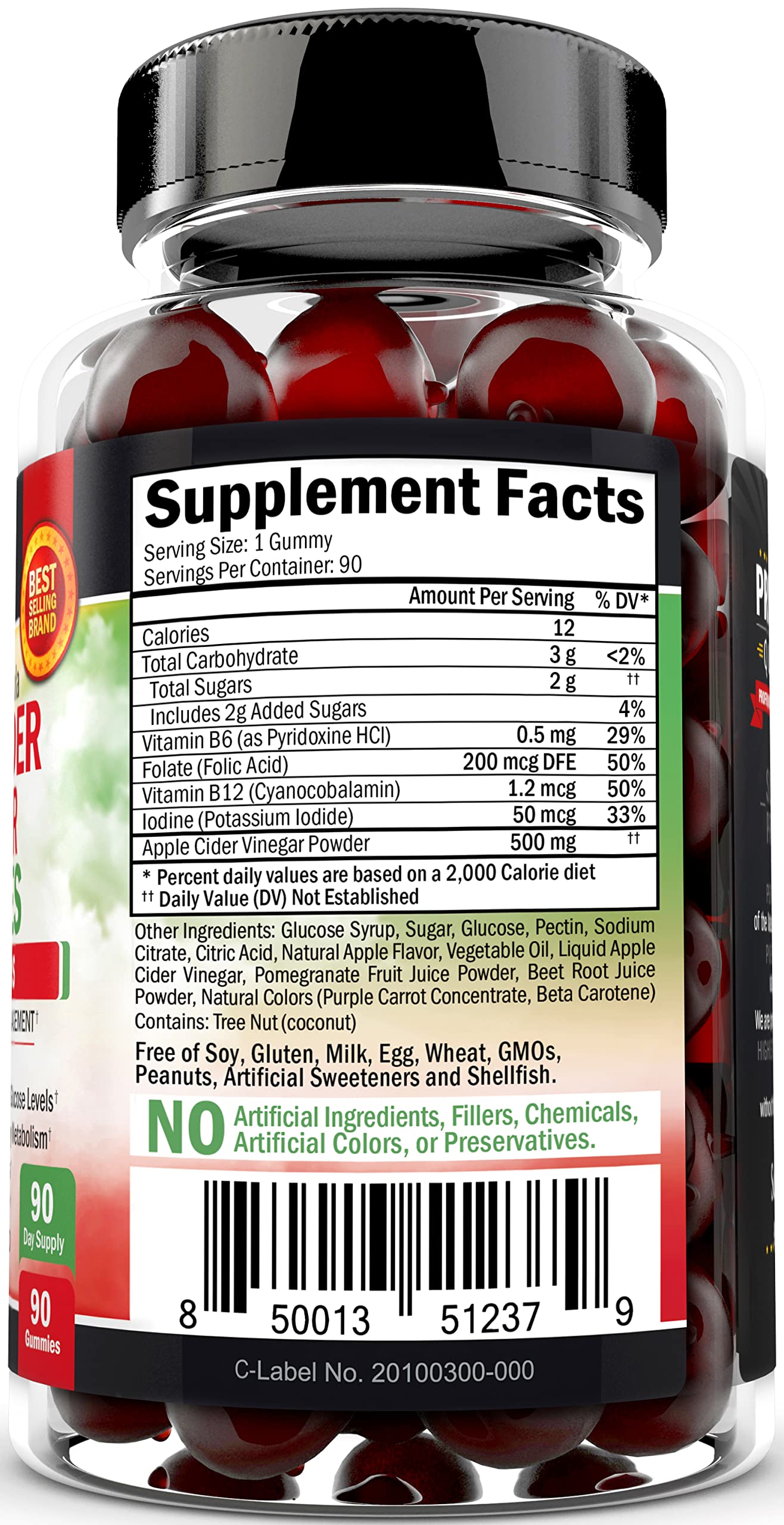 Foto 3 pulgar | Gomitas De Vinagre De Sidra De Manzana Supplement Bioschwartz  90 Unidades - Venta Internacional.