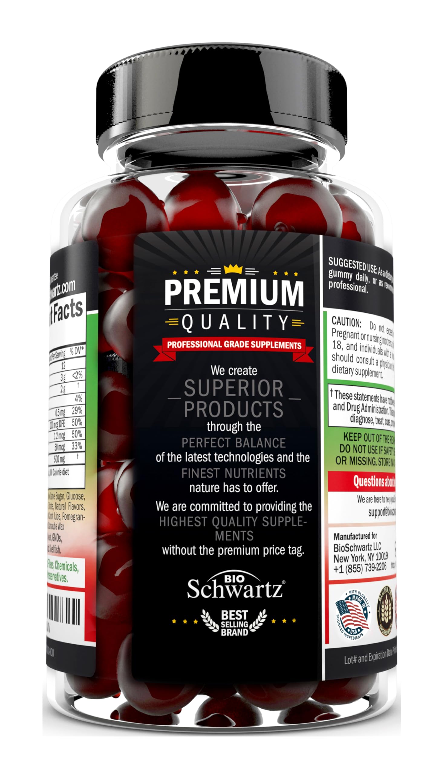 Foto 3 | Gomitas De Vinagre De Sidra De Manzana Supplement Bioschwartz  90 Unidades - Venta Internacional.