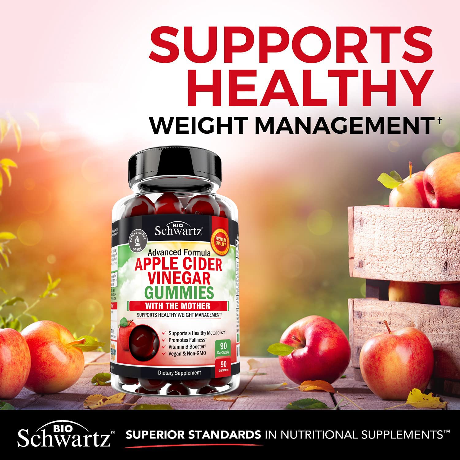 Foto 5 | Gomitas De Vinagre De Sidra De Manzana Supplement Bioschwartz  90 Unidades - Venta Internacional.