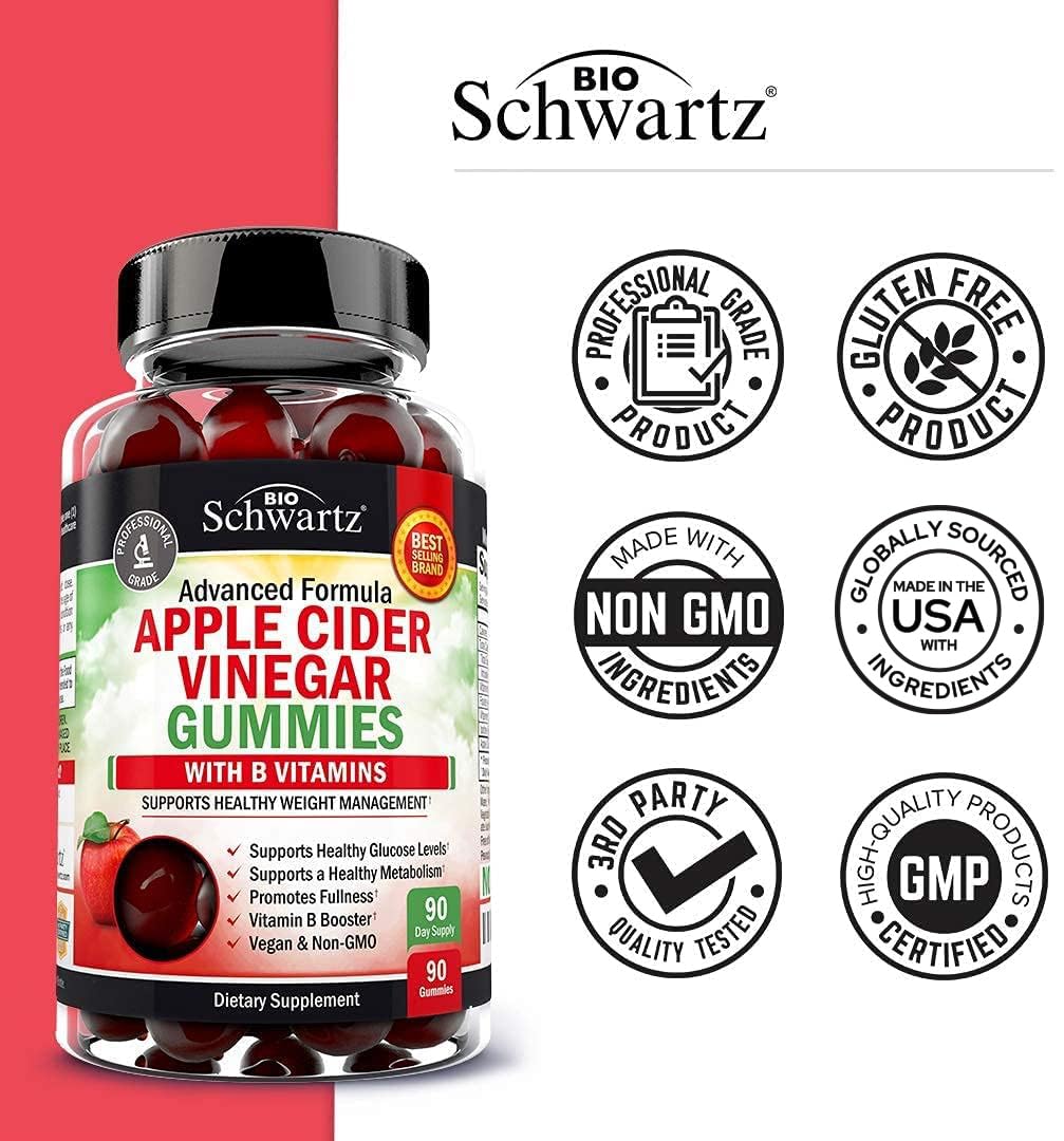 Foto 8 pulgar | Gomitas De Vinagre De Sidra De Manzana Supplement Bioschwartz  90 Unidades - Venta Internacional.