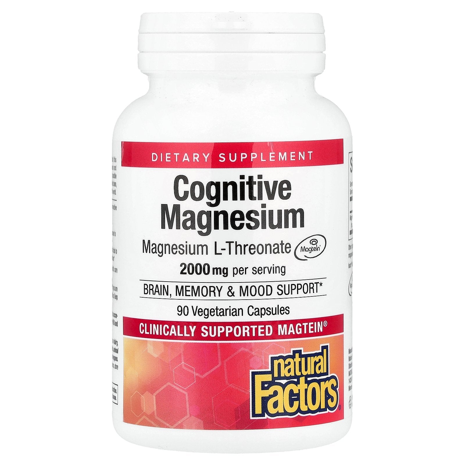 Foto 2 pulgar | Suplemento Natural Factors Cognitive Magnesio 90 Cápsulas - Venta Internacional.