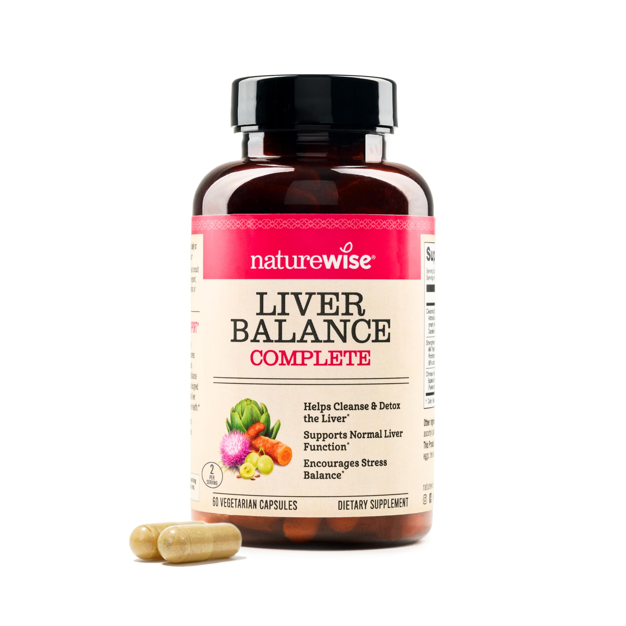 Foto 2 pulgar | Suplemento Naturewise Liver Balance Detox 60 Cápsulas - Venta Internacional.