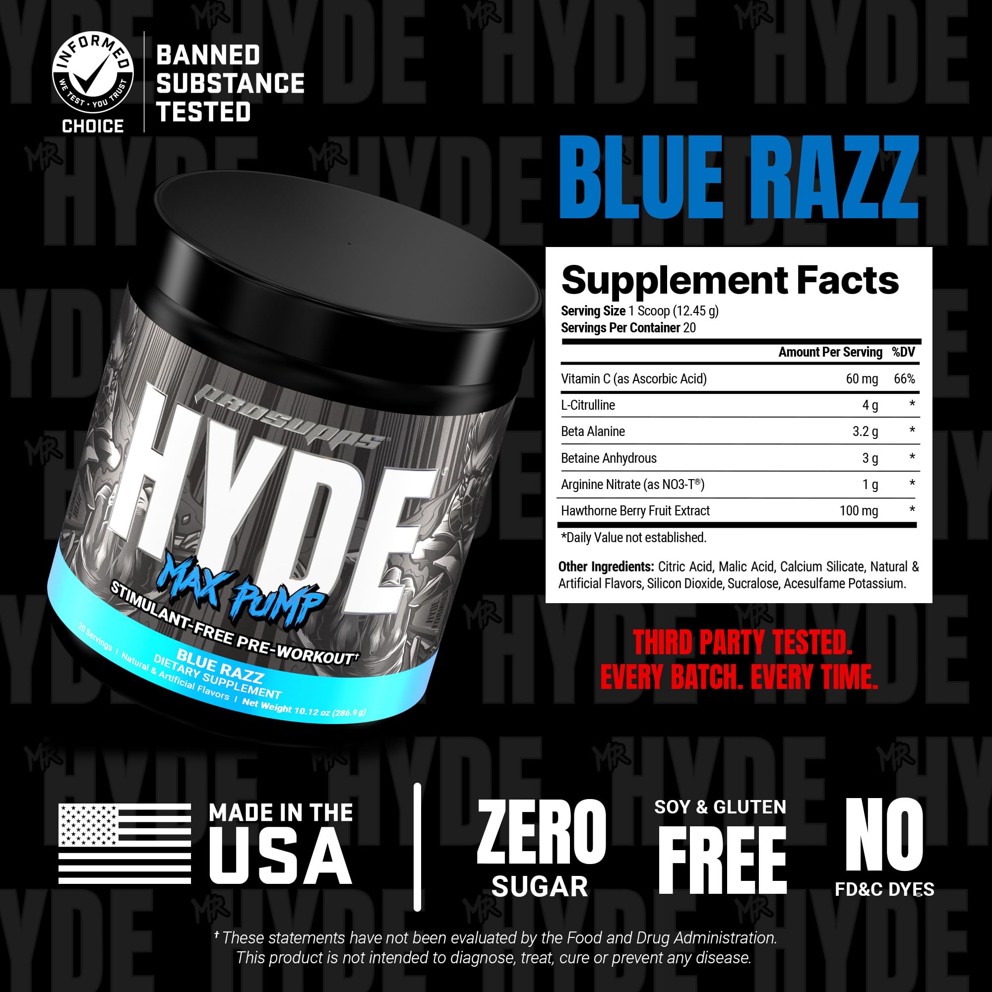 Foto 5 | Proteína Mr. Hyde Max Pump Prosupps 286.9 g-Venta Internacional