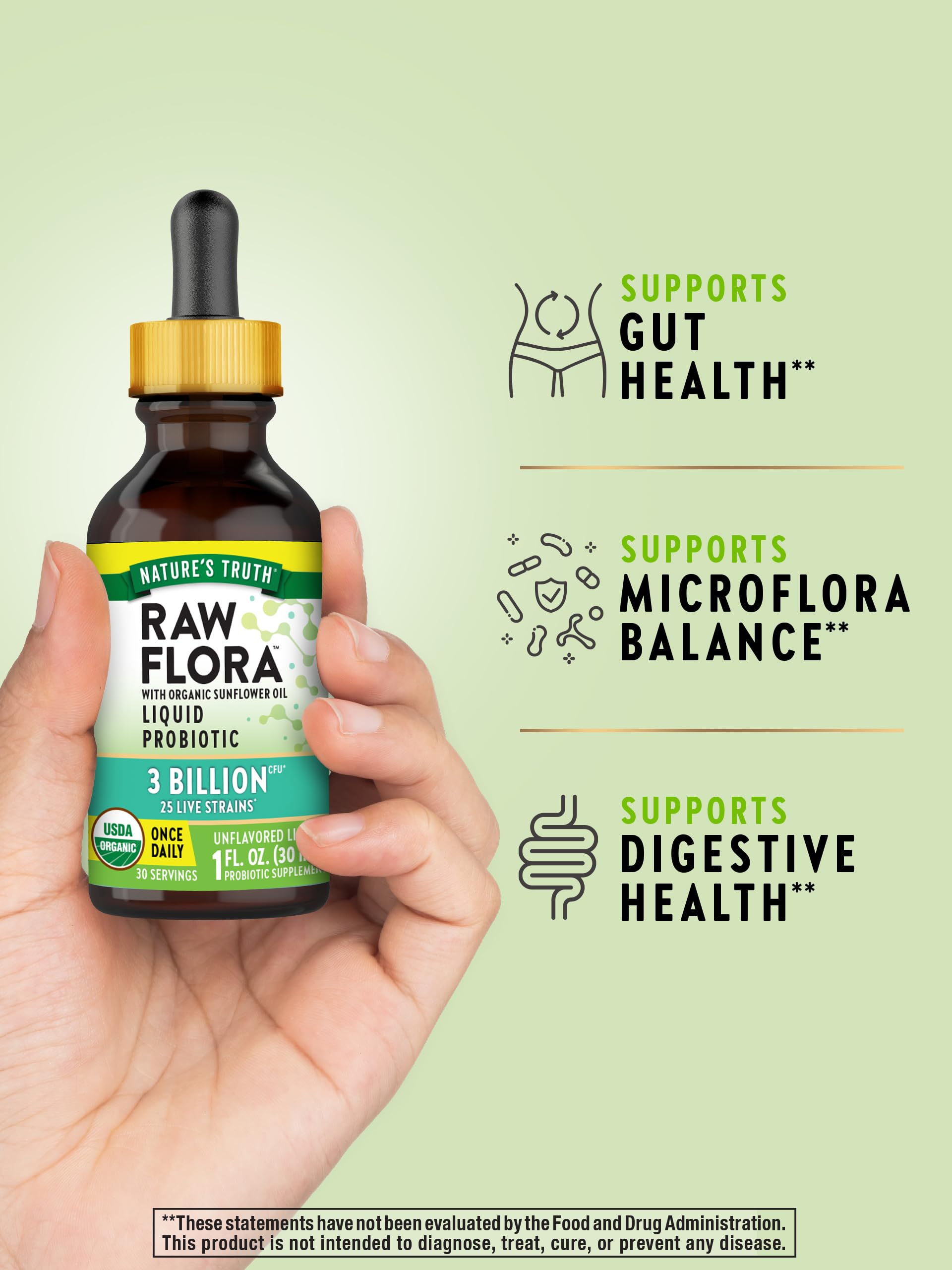 Foto 5 | Probiótico Líquido Nature's Truth Raw Flora 25 Mil Millones de Cfu - Venta Internacional