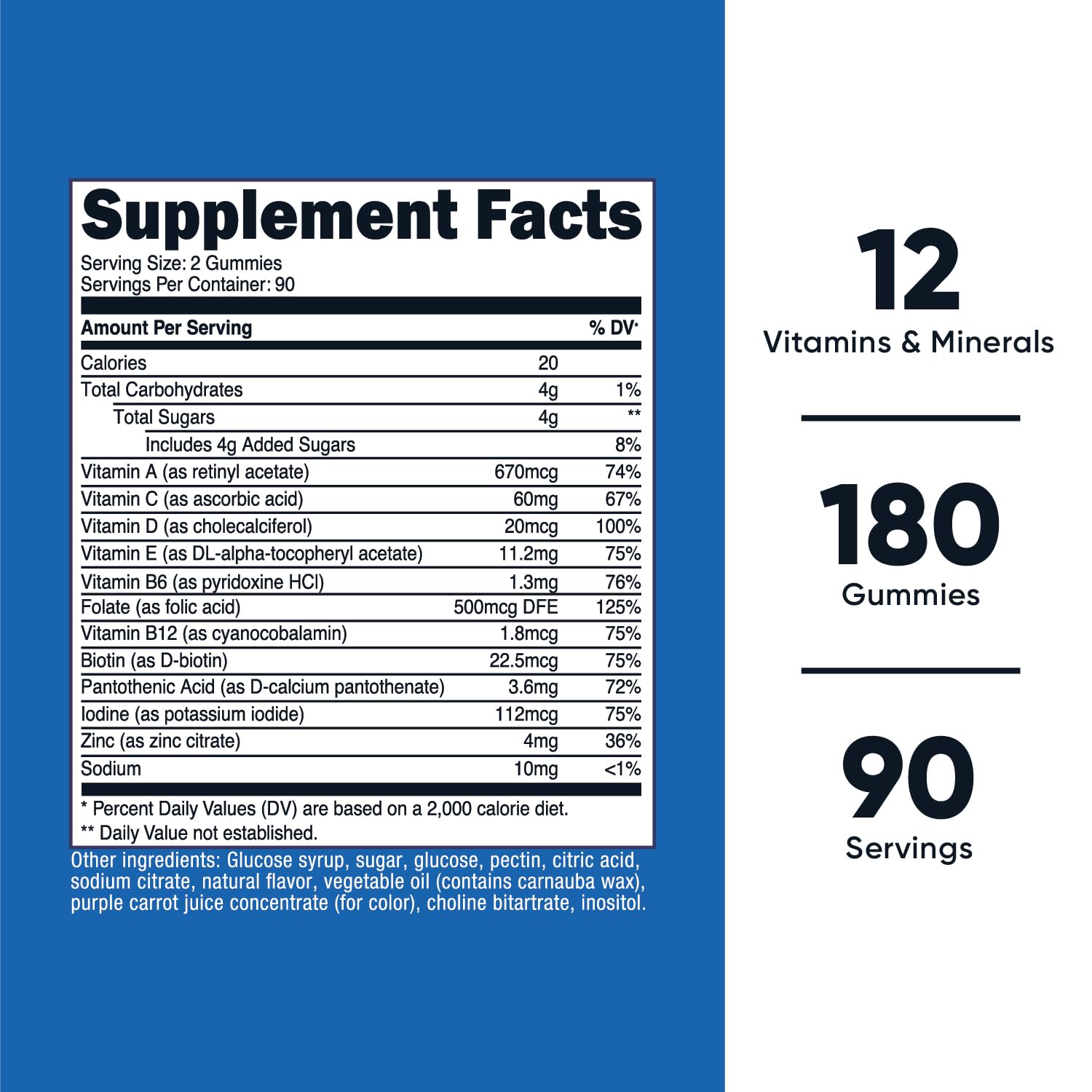 Foto 3 pulgar | Multivitamínico Nutricost 180 Gomitas - Venta Internacional