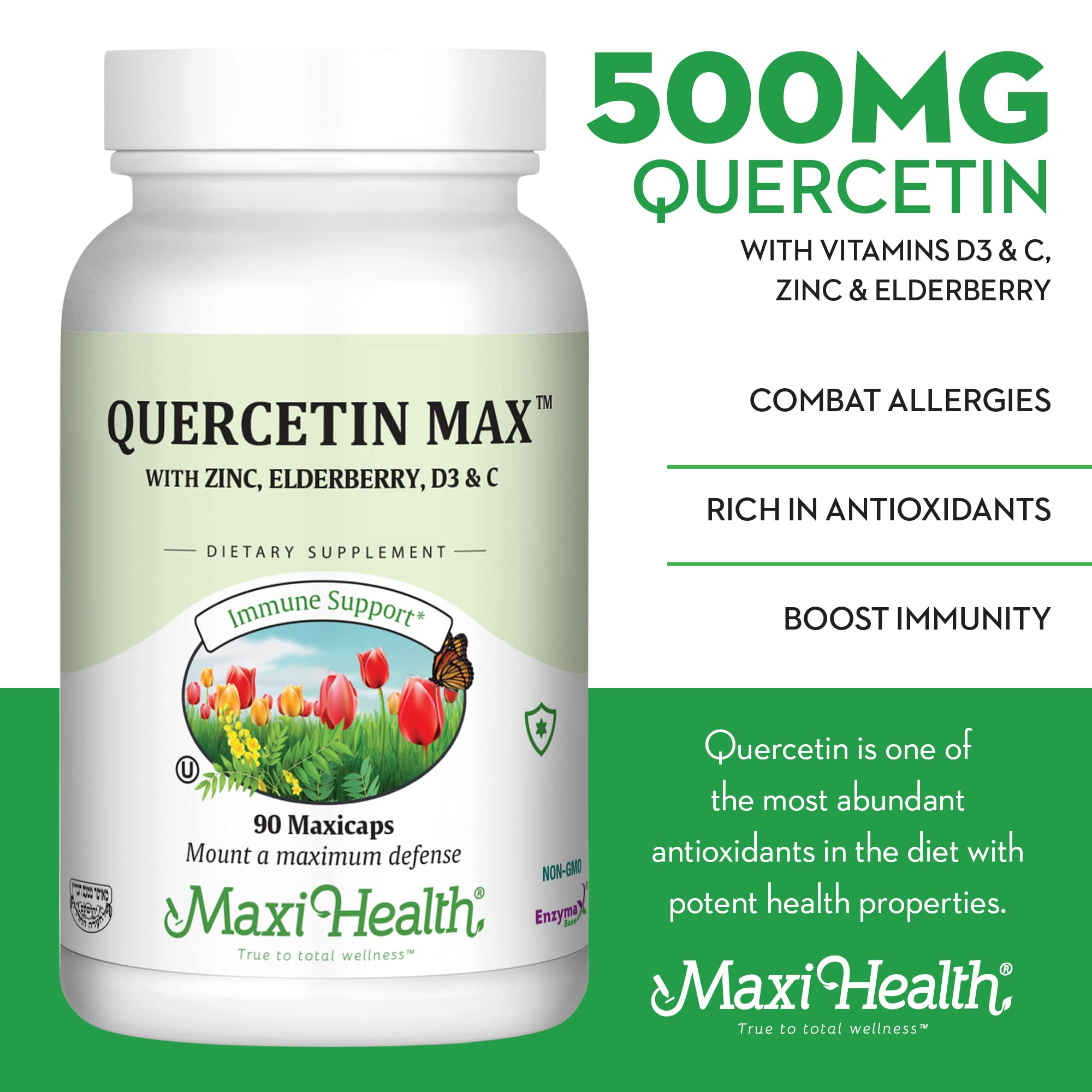 Foto 3 pulgar | Suplemento De Salud Maxi Health Quercetina 500 Mg Con Zinc 30 Mg - Venta Internacional.
