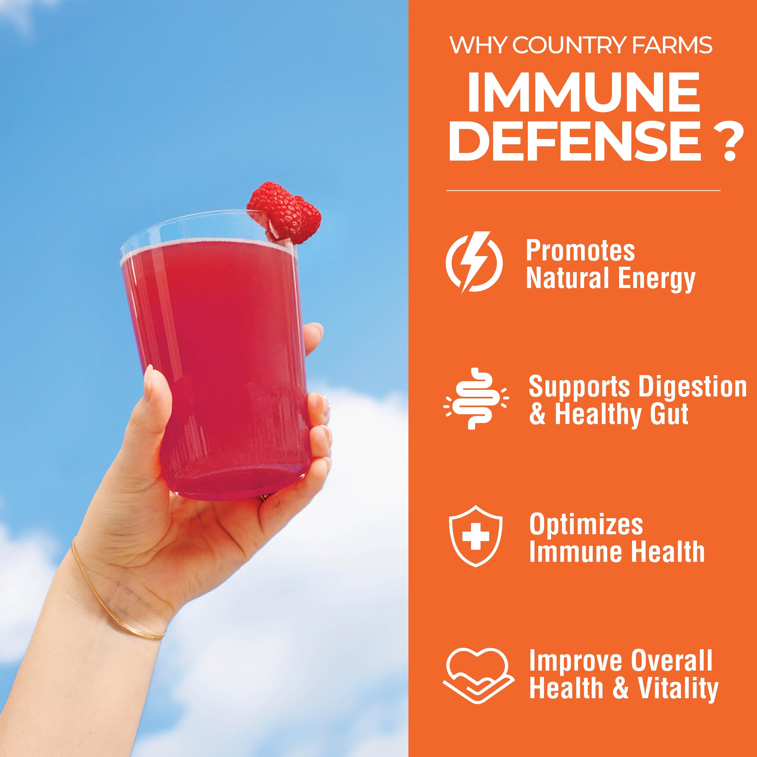 Foto 4 pulgar | Suplemento Country Farms Immune Defense Superfoods  40 Porciones - Venta Internacional.