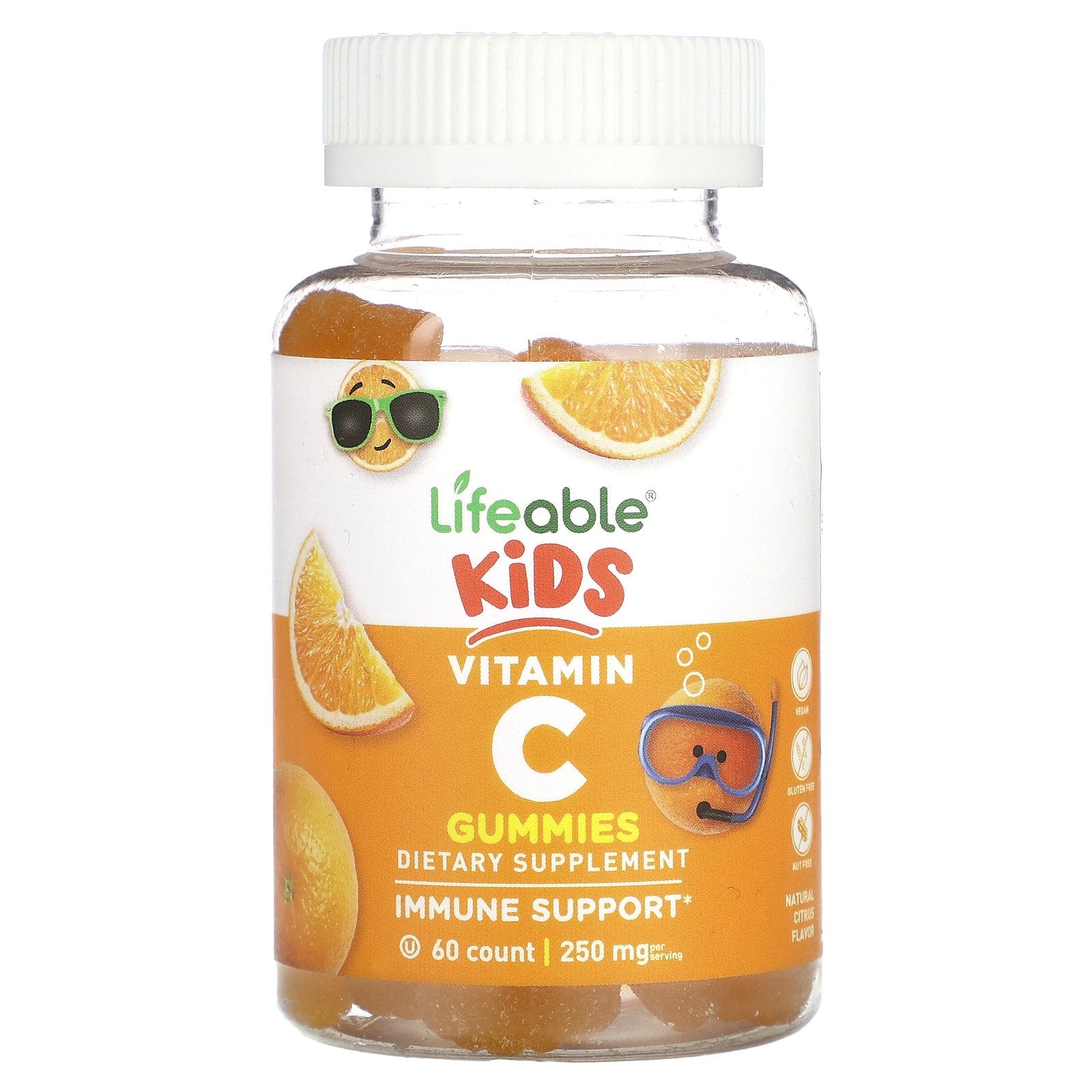 Foto 2 pulgar | Gomitas De Vitamina C Lifeable For Kids Natural Citrus 60 Unidades - Venta Internacional.