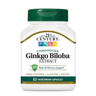 Foto 1 | Suplemento De Extracto De Ginkgo Biloba Del Siglo Xxi 60 Cápsulas - Venta Internacional.