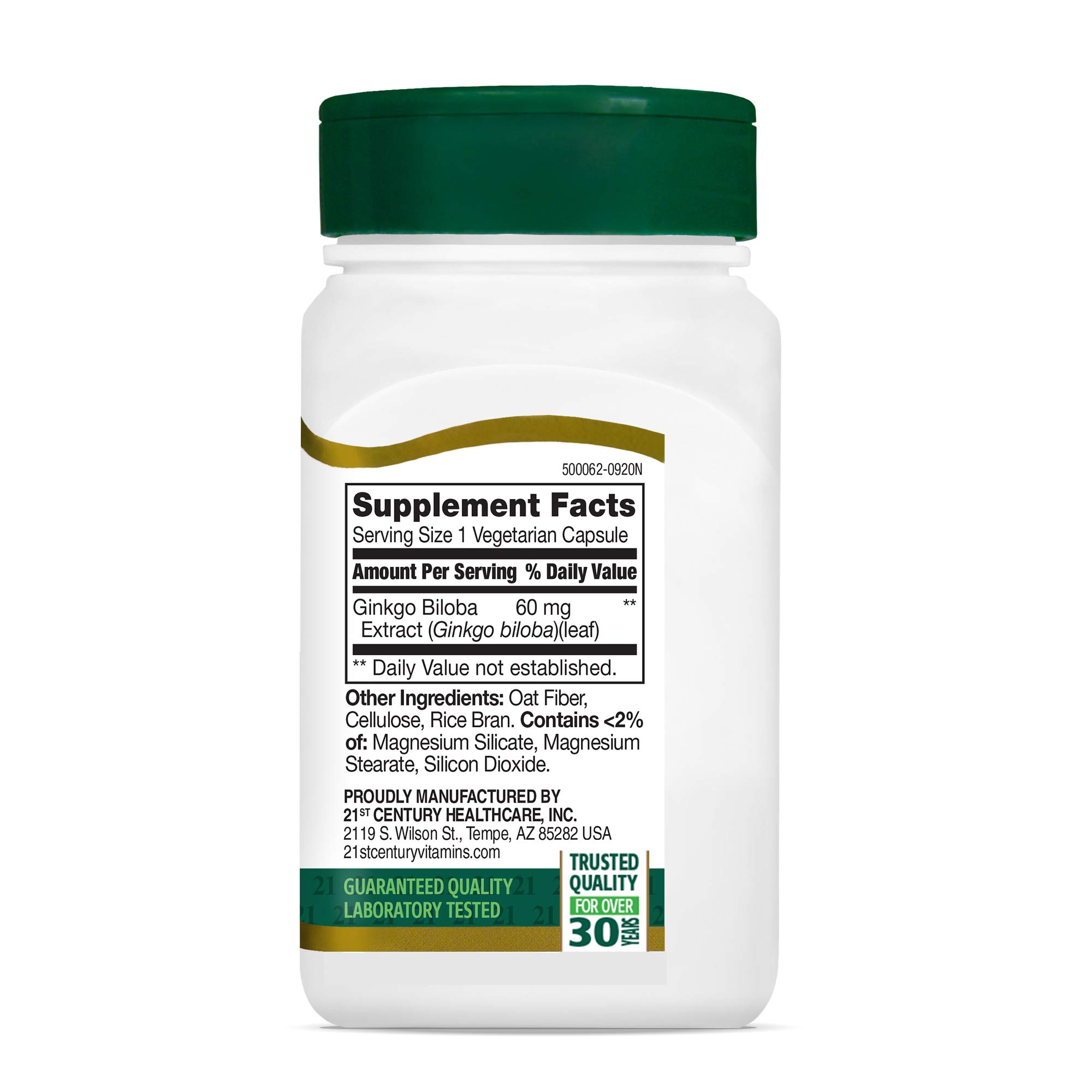Foto 5 | Suplemento De Extracto De Ginkgo Biloba Del Siglo Xxi 60 Cápsulas - Venta Internacional.