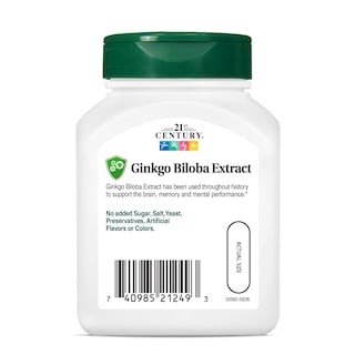 Foto 6 | Suplemento De Extracto De Ginkgo Biloba Del Siglo Xxi 60 Cápsulas - Venta Internacional.