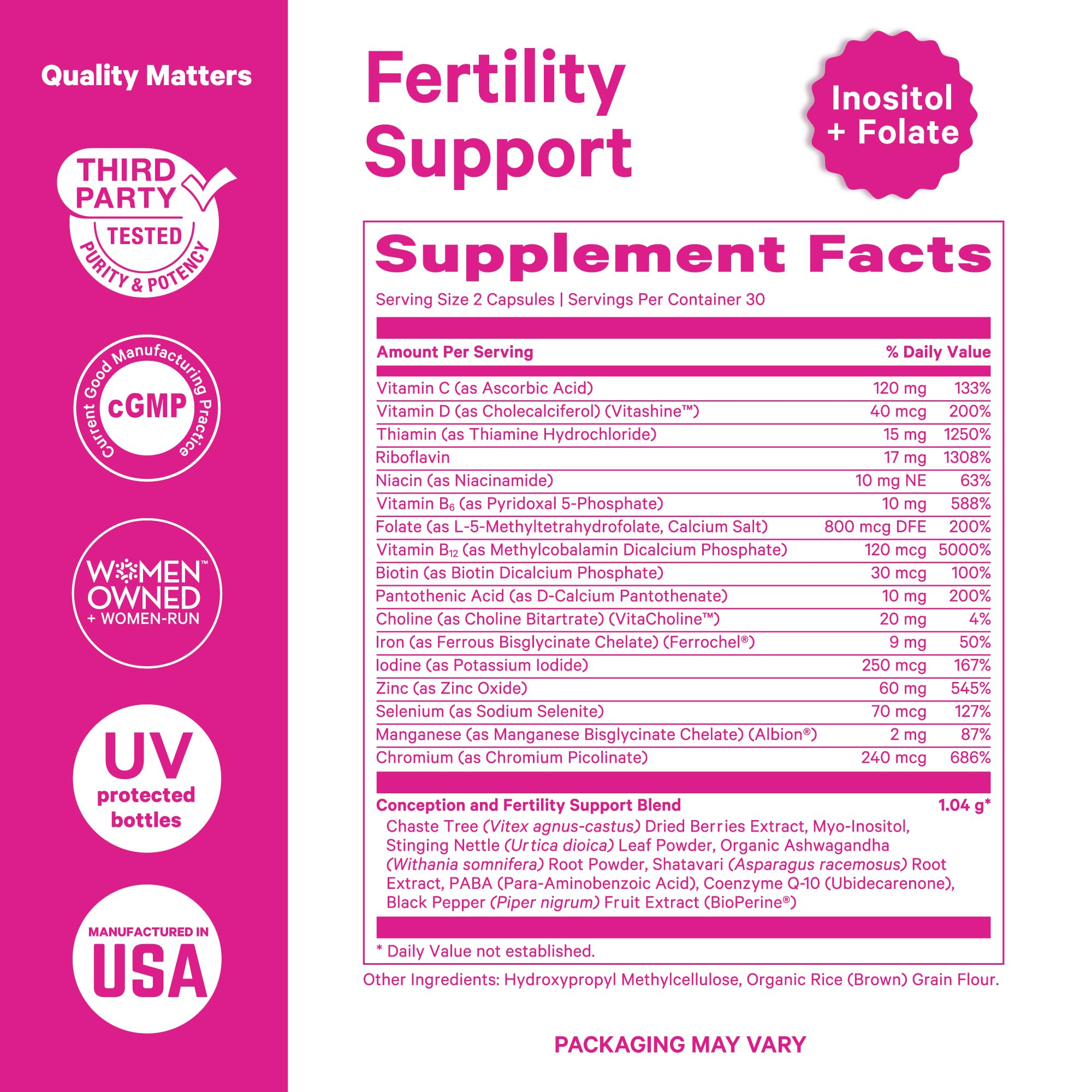 Foto 6 pulgar | Suplementos Pink Stork Fertility Women Prenatal 60 Cápsulas - Venta Internacional.