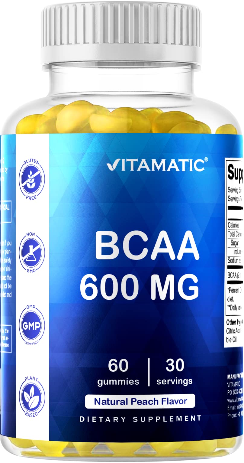 Foto 2 pulgar | Suplementos Vitamatic Bcaa En Gomitas 600 Mg, 60 Gomitas Veganas - Venta Internacional.