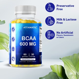 Foto 3 | Suplementos Vitamatic Bcaa En Gomitas 600 Mg, 60 Gomitas Veganas - Venta Internacional.