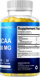 Foto 6 | Suplementos Vitamatic Bcaa En Gomitas 600 Mg, 60 Gomitas Veganas - Venta Internacional.