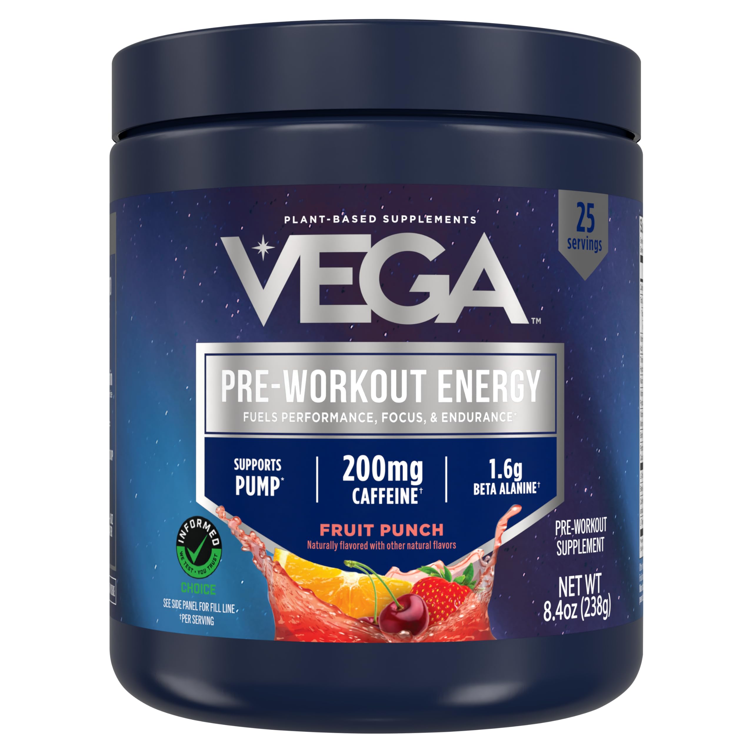 Foto 2 pulgar | Ponche De Frutas Vega Energy & Focus 238 g-Venta Internacional