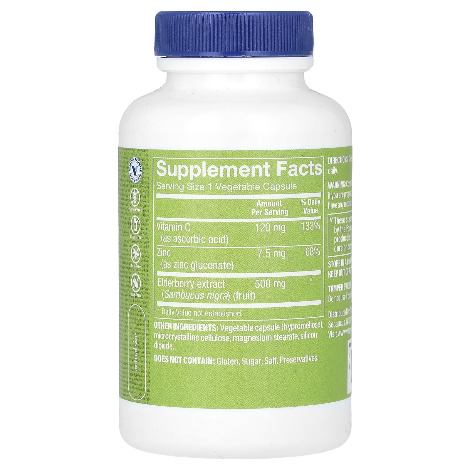 Foto 3 pulgar | Cápsulas The Vitamin Shoppe de Saúco con Vitamina C y Zinc 90 Capsulas -  Venta Internacional