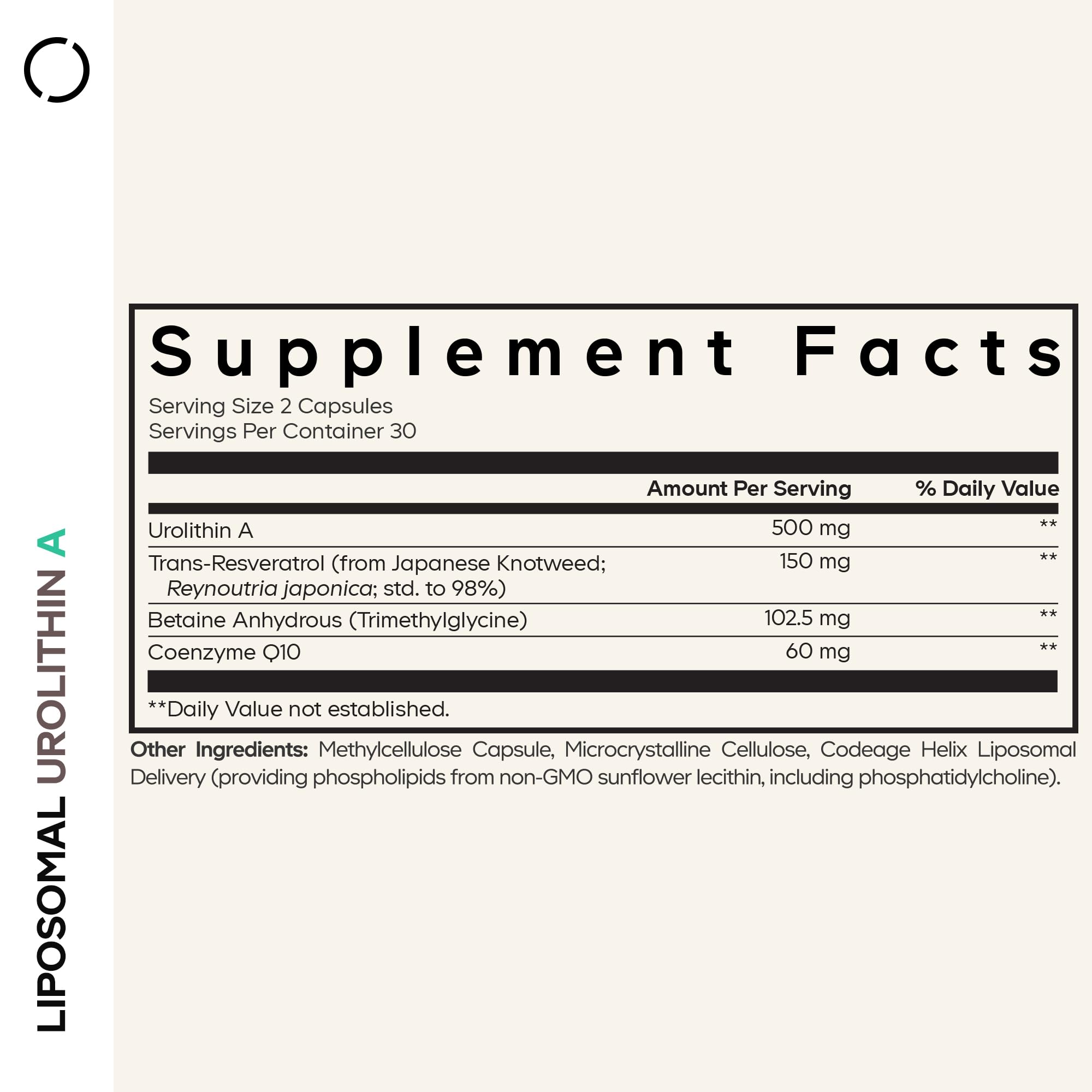 Foto 3 pulgar | Suplemento Codeage de Urolitina A Liposomal 60 Cápsulas -  Venta Internacional