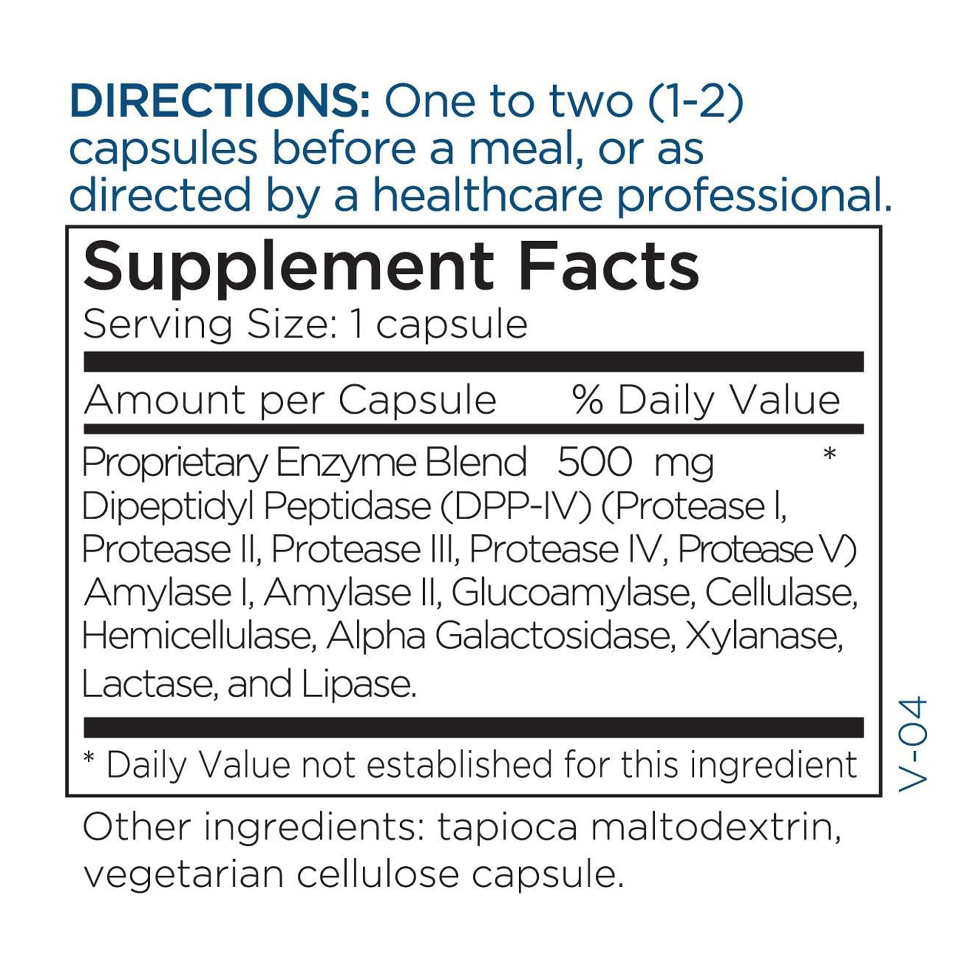 Foto 6 pulgar | Suplemento Para El Mantenimiento Metabólico Gludazyme 500 Mg 60 Cápsulas - Venta Internacional.