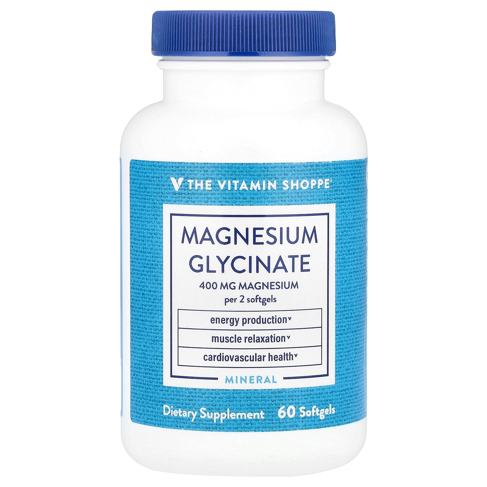 Foto 2 pulgar | Suplemento The Vitamin Shoppe De Glicinato De Magnesio 200 Mg 60 Cápsulas Blandas - Venta Internacional.