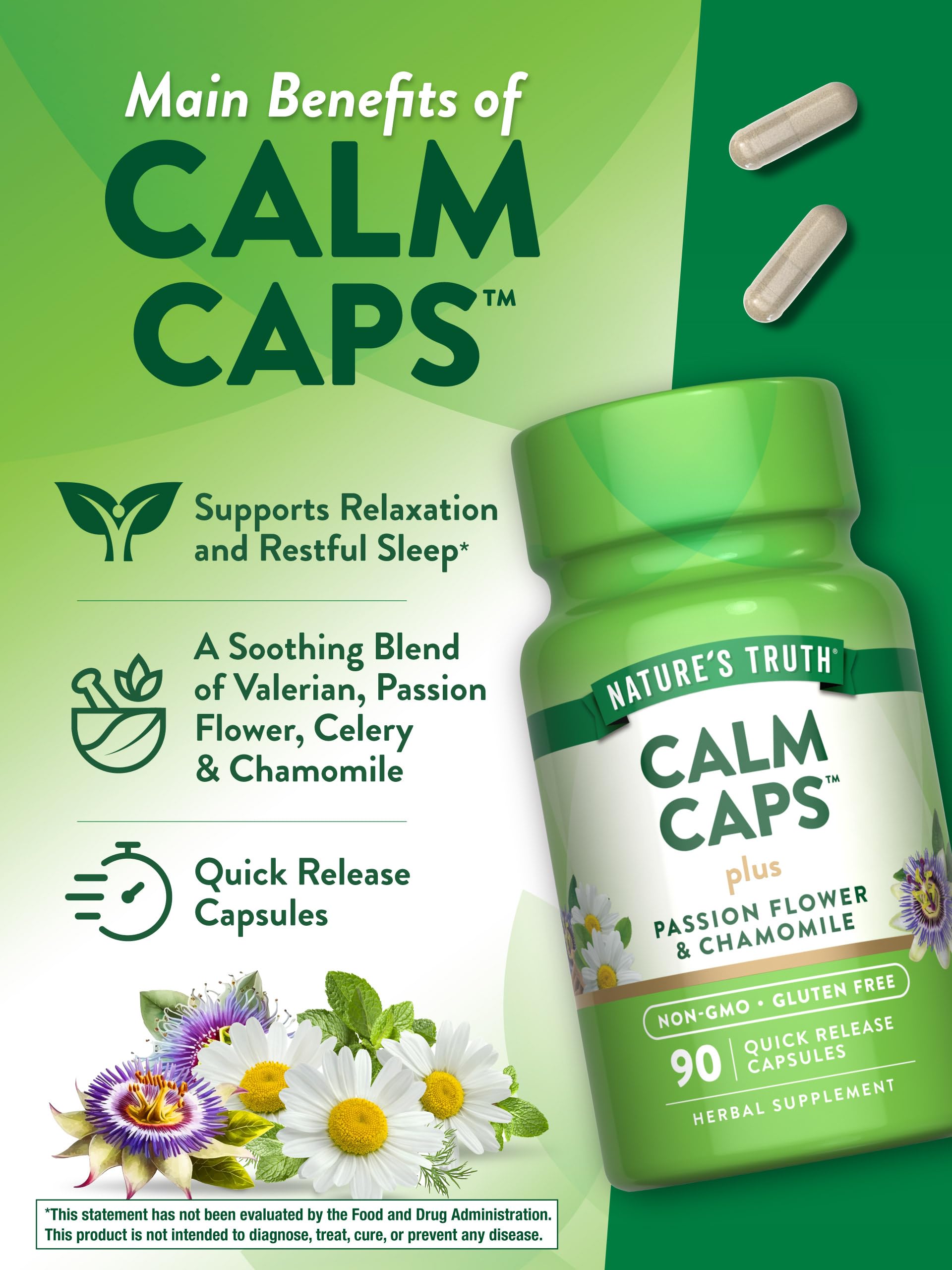 Foto 6 pulgar | Suplemento Nature's Truth Calm Caps 90 Cápsulas - Venta Internacional.