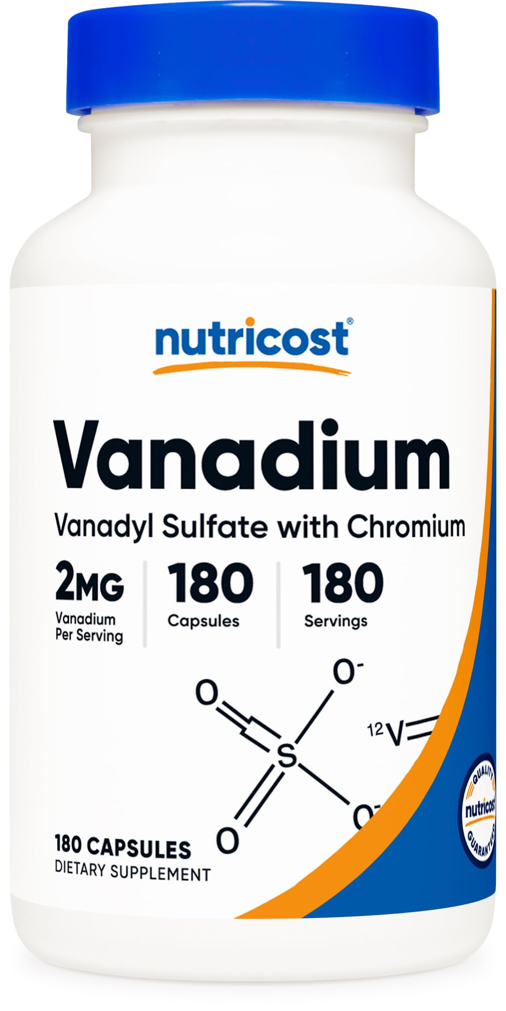 Foto 2 pulgar | Suplemento Nutricost Vanadio+cromo 2 Mg 180 Cápsulas - Venta Internacional.