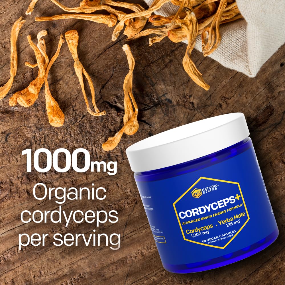 Foto 4 pulgar | Suplemento Natural Stacks Cordyceps Mushroom 60 Cápsulas - Venta Internacional