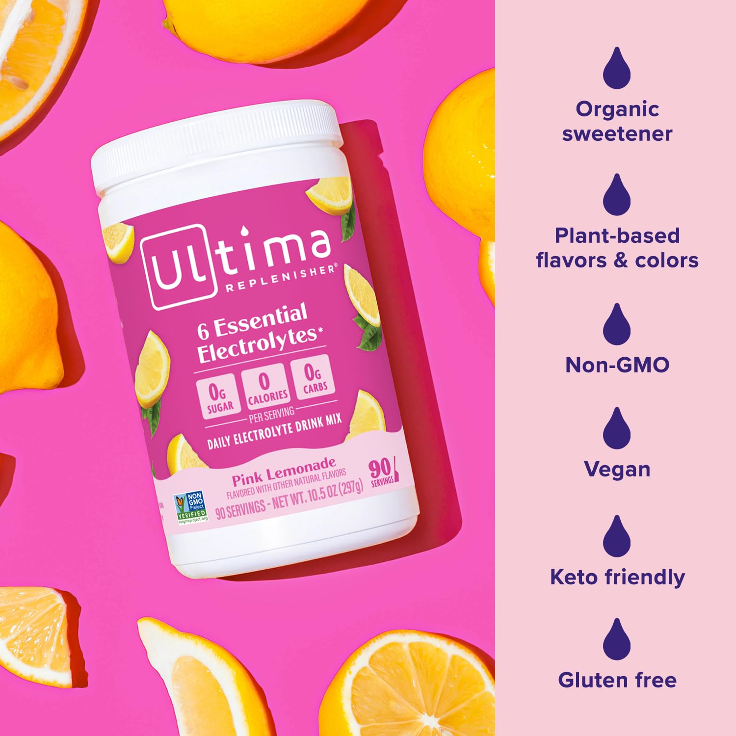 Foto 5 | Mezcla De Bebidas Electrolíticas Ultima Replenisher Pink Lemonade 90s - Venta Internacional.