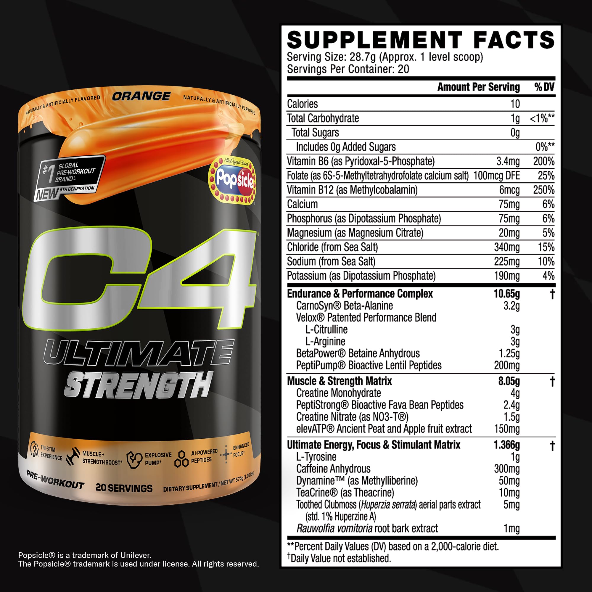 Foto 3 pulgar | Polvo Preentrenamiento Cellucor C4 Ultimate Strength 20 Porciones - Venta Internacional