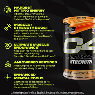 Foto 3 | Polvo Preentrenamiento Cellucor C4 Ultimate Strength 20 Porciones - Venta Internacional