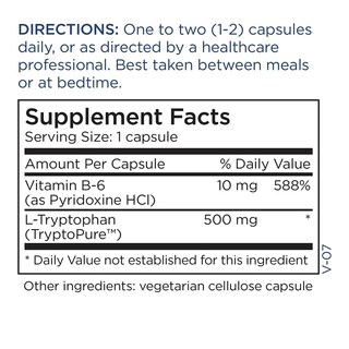 Foto 5 | Suplemento Para El Mantenimiento Metabólico De L-triptófano 500 Mg + B6 60 Cápsulas - Venta Internacional.
